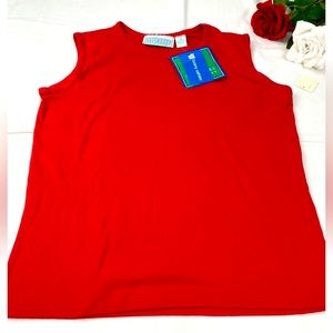 Sailmates By Barry Ashley Red Knit Vintage 90s Top Size 16w NWT